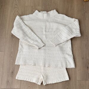 Free People Knit Sweater and Shorts Set